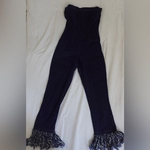 70's Inspired Denim TubeTop Jumpsuit